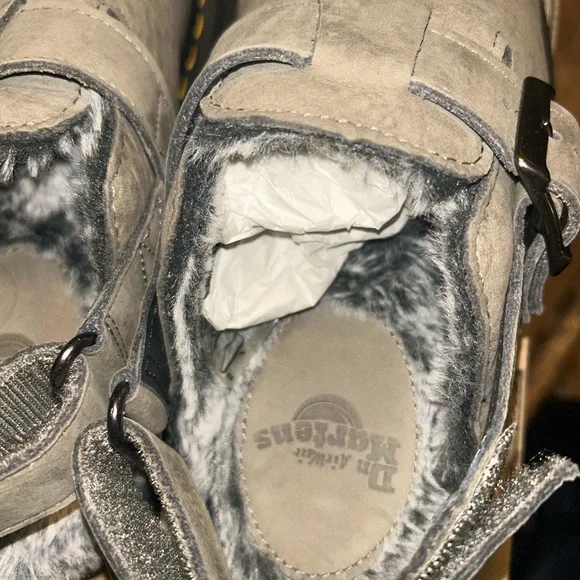 Dr. Martens Nickel Grey Nubuck Shoes - Picture 4 of 5